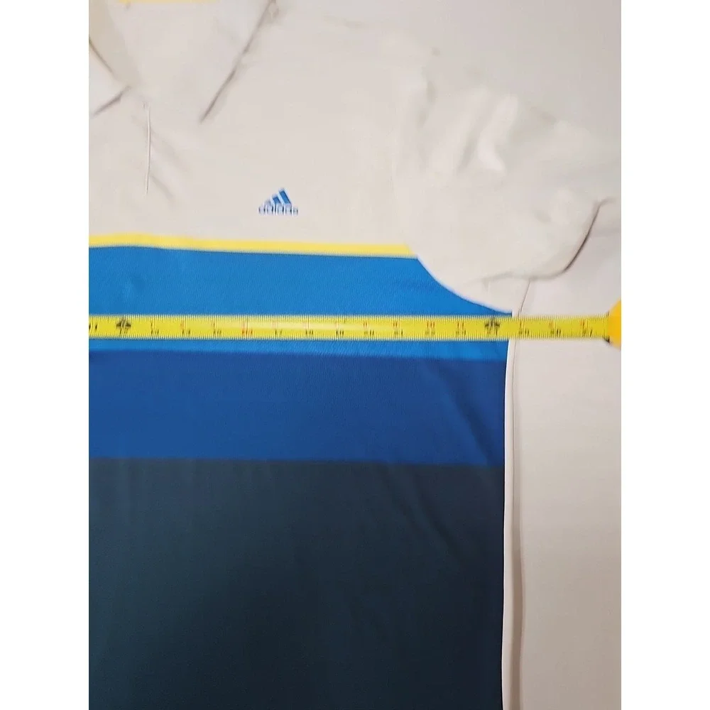 ADIDAS Colorblock Polo Golf Shirt SilverHorn Right Sleeve Embroidered - Men's XL
